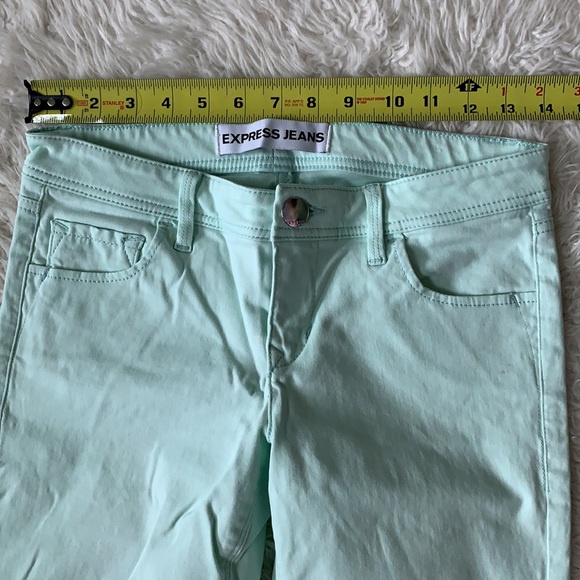 Express mint green cropped leggings jeggings 2 - Picture 9 of 11